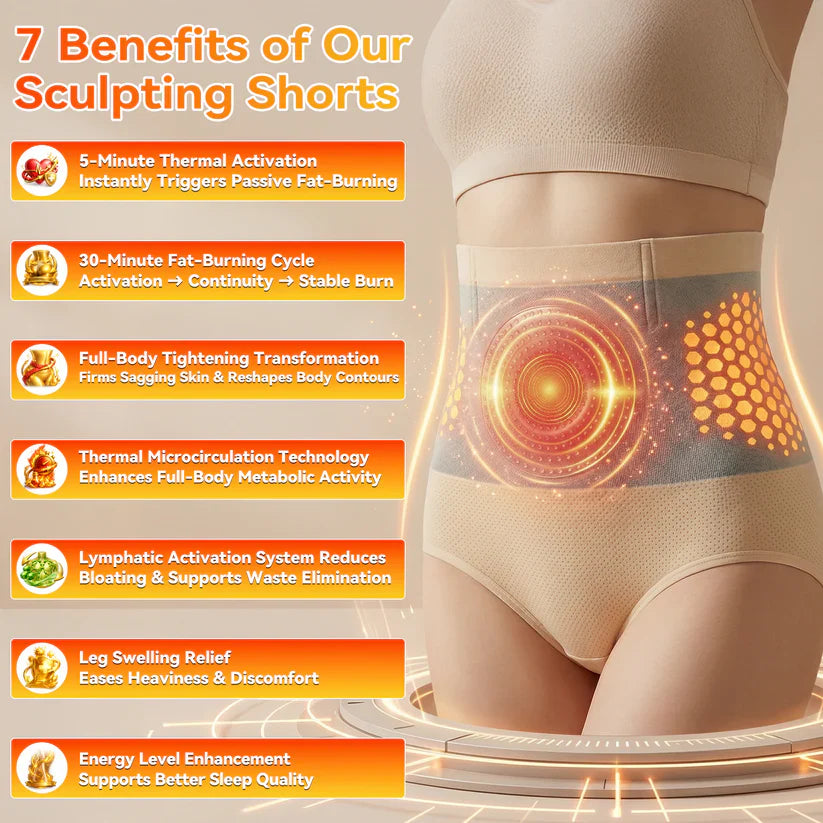 𝐌𝐨𝐫𝐢𝐧𝐠𝐚 & 𝐁𝐞𝐫𝐛𝐞𝐫𝐢𝐧𝐞 4‑In‑1 Micro‑Particle Sculpting & Fat‑Burn Shorts