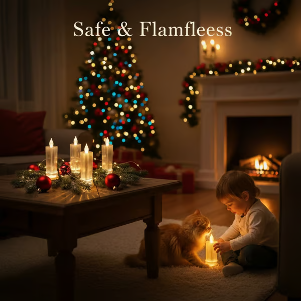 🔥 LAST DAY 50% OFF 🕯️ LED Crystal Candle Lights（4pcs in 1 set）
