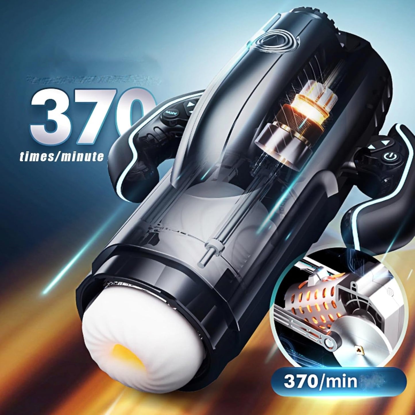 ANNRANIC High-end Stroker 10 Sucking Thrusting 5 Speeds Heating Masturbator