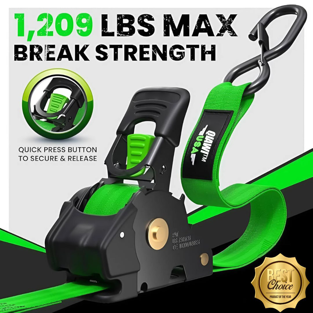 🎁 Limited Time – Upgraded 2025 Retractable Ratchet Strap (Perfect Gift for Men💙)